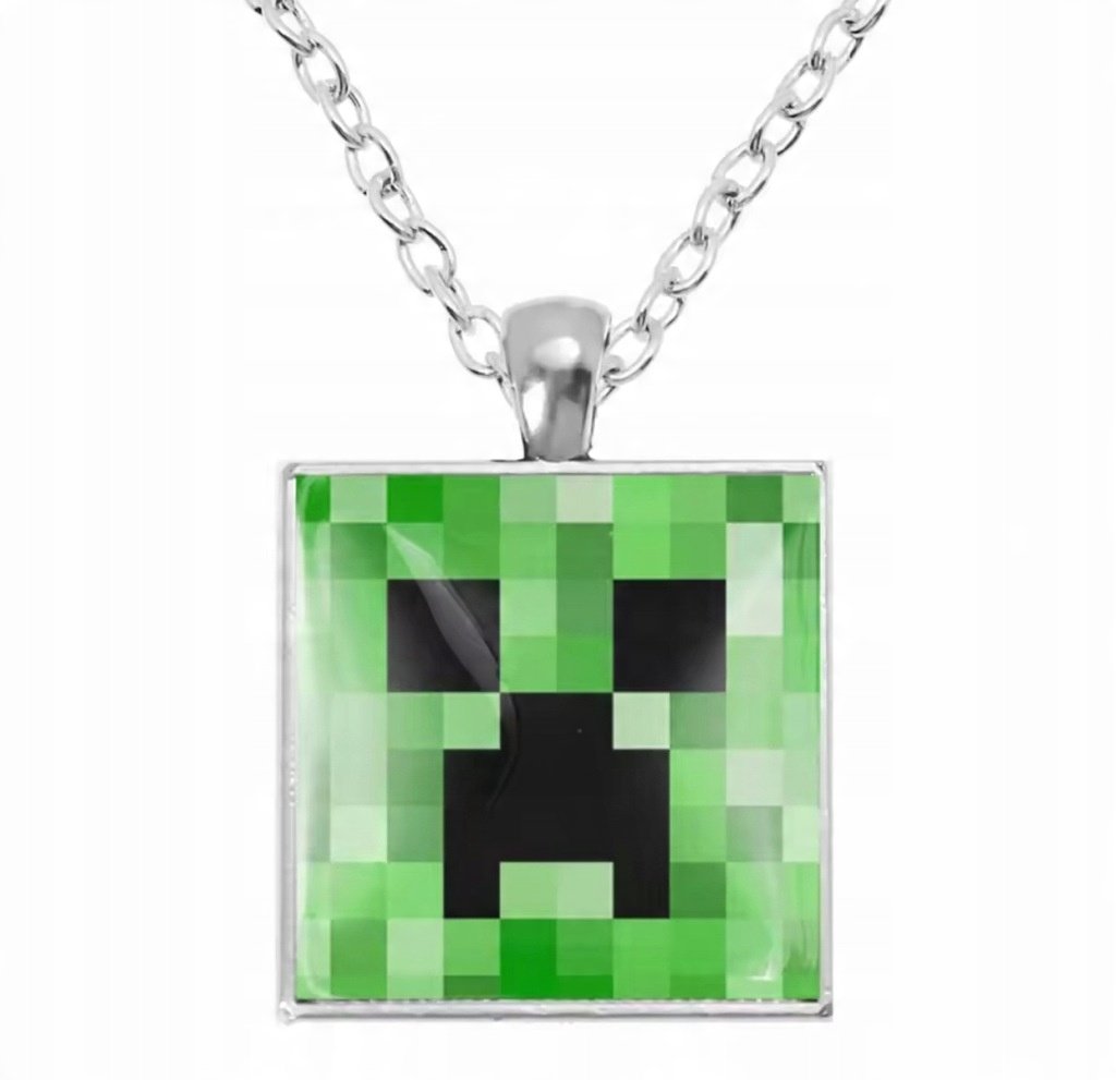Naszyjnik wisiorek Minecraft Creeper gra prezent streetwear