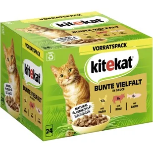 Kitekat Multipack Bujna różnorodność w sosie 24x85 g - Mokra karma dla kotów - miniaturka - grafika 1