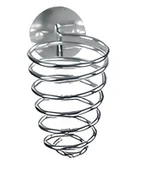 Pozostałe akcesoria fryzjerskie - Uchwyt Wieszak na Suszarkę Spirala Duży Srebrny - miniaturka - grafika 1