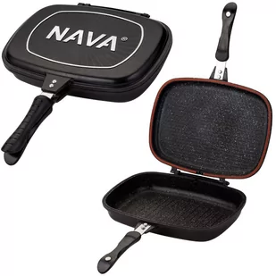 Nava Patelnia Granitowa Dwustronna Grillowa Zamykana Prostokątna Z Uszczelką Funtzio 32 Cm - Patelnie - miniaturka - grafika 1