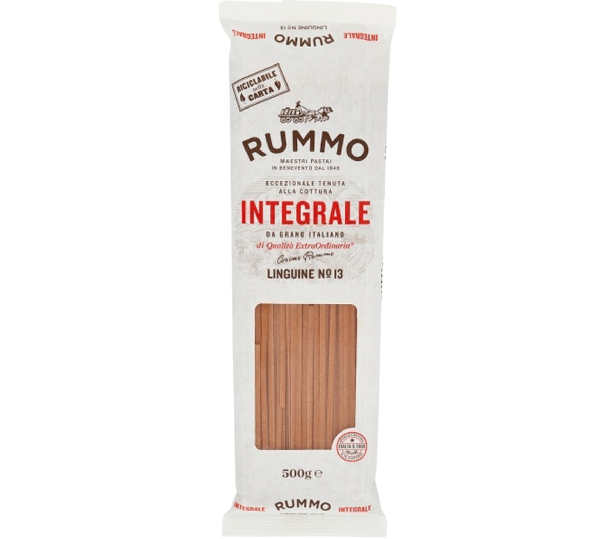 Rummo Integrale Linguine n.13 500g włoski makaron pełnoziarnisty
