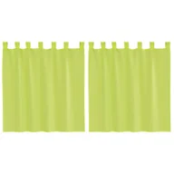 Zasłony - vidaXL Zasłony woalowe z zakładką na górze 2 szt. Jabłko zielone - miniaturka - grafika 1