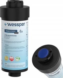 Wessper FILTR DO PRYSZNICA WESSPER AQUASHOWER CZARNY MAT - Wkłady filtrujące - miniaturka - grafika 1