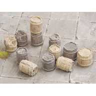 Akcesoria i części modelarskie - Stare drewniane beczki - Ciemne i jasne (12 sztuk) - miniaturka - grafika 1