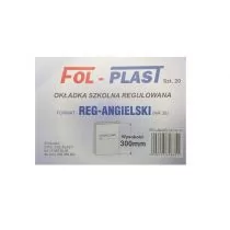 Fol-Plast okładki Okładka szkolna Angielski regulowana nr35 300x400mm OK39FP - Dyplomy i okładki - miniaturka - grafika 1