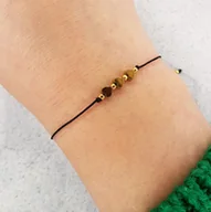 Bransoletki - Bransoletka na szczęście - 3 serca z NATURALNEGO HEMATYTU - walentynki - miniaturka - grafika 1