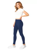 Skarpetki damskie - Legginsy damskie getry gładkie granatowe XL - miniaturka - grafika 1