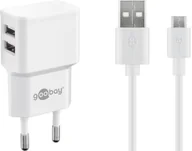 Ładowarki do telefonów - Goobay 44985 ładowarka do urządzeń przenośnych Uniwersalne Biały Prąd przemienny Wewnętrzna - miniaturka - grafika 1