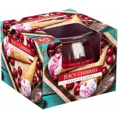 Świece - Świeca zapachowa w szkle SN69-368 soczyste wiśnie BISPOL - miniaturka - grafika 1