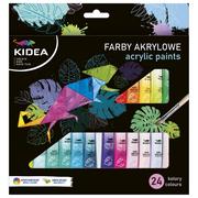 Farby i media malarskie - Farby Akrylowe 24 Kolory Kidea - miniaturka - grafika 1