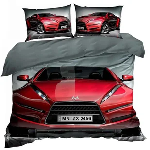 Pościel 3D bawełna satyna 160x200cm SAMOCHÓD - Pościel - miniaturka - grafika 1