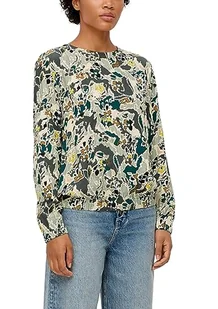 s.Oliver Sales GmbH & Co. KG/s.Oliver Bluzka damska z długim rękawem, Niebieski zielony, 48 - Bluzki damskie - miniaturka - grafika 1