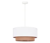 Lampy sufitowe - Duolla - Żyrandol na lince BOHO 1xE27/15W/230V śr. 45 cm biały/brązowy - miniaturka - grafika 1