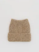 Czapki damskie - Reserved - Czapka z domieszką wełny - beżowy - miniaturka - grafika 1