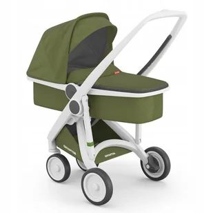 Greentom - Wózek Carrycot (v.2.1) White-Olive - Wózki dziecięce - miniaturka - grafika 1