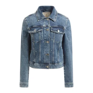 Damska Kurtka jeansowa GUESS ADORIA JACKET W3YN30D4MSL-AVPR – Niebieski - Kurtki damskie - miniaturka - grafika 1