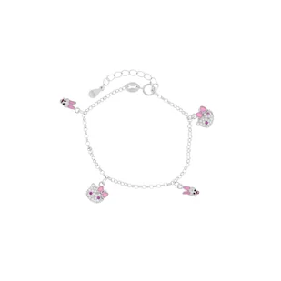 Srebrna bransoletka Hello Kitty - Biżuteria dla dzieci - miniaturka - grafika 1