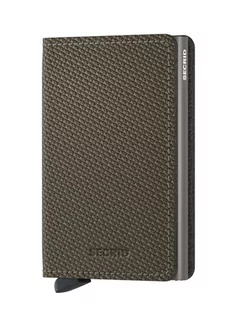 Mały portfel RFID Secrid Slimwallet Carbon - carbon khaki - Portfele - miniaturka - grafika 1