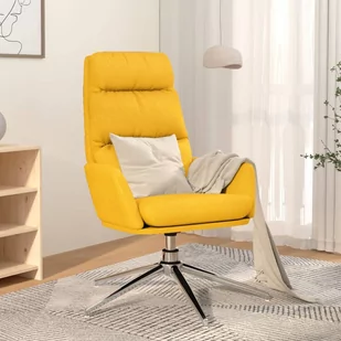 Fotel, musztardowy, obity tkaniną - Fotele - miniaturka - grafika 1