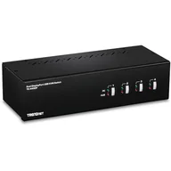 Przełączniki KVM - Trendnet TK-440DP przełącznik KVM Czarny, Srebrny - miniaturka - grafika 1