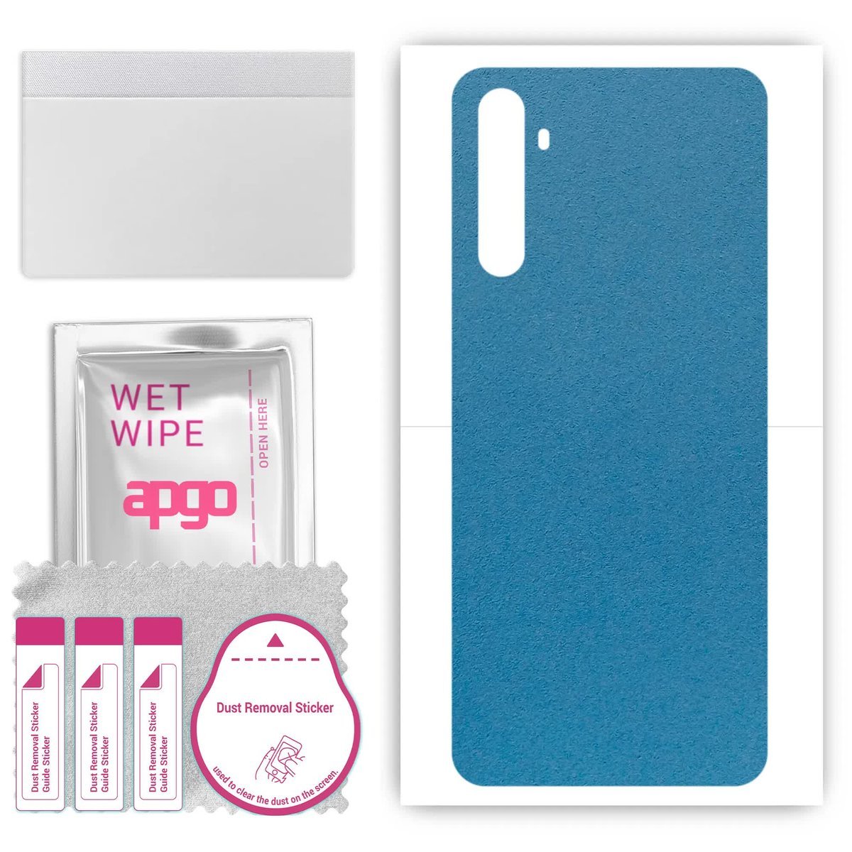 Folia naklejka skórka strukturalna na TYŁ Zamsz do Realme Narzo - Zamsz Niebieski - apgo SKINS