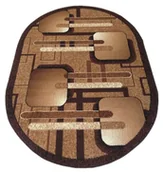 Dywany - Brązowy owalny dywan z wzorami R0-T03 - miniaturka - grafika 1
