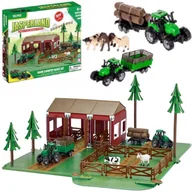 Lalki dla dziewczynek - LT223 LANDTOYS DUŻA FARMA TRAKTOR X2 ZWIERZĘTA ZAGRODA DLA DZIECI - miniaturka - grafika 1