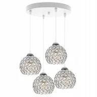 Lampy sufitowe - Lampa sufitowa wisząca Crystal loft 4xE27 abażur kule srebrne Light Home LH - miniaturka - grafika 1