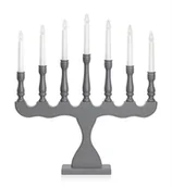 Ozdoby bożonarodzeniowe - Bożonarodzeniowa lampa świecznikowa Svaneholm szara - miniaturka - grafika 1