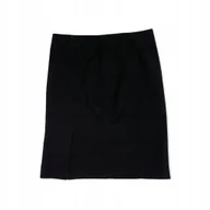 Spódnice - Czarna gładka spódnica damska BLACK LABEL L - miniaturka - grafika 1