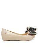 Buty dla dziewczynek - Melissa Baleriny Ultragirl Classic Bow 35966 Beżowy - miniaturka - grafika 1