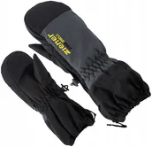 Rękawiczki dla dzieci - Rękawice rękawiczki dziecięce Ziener Levi minis czarne, szare 80 cm - miniaturka - grafika 1