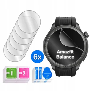 FOLIA do Amazfit Balance HYDROŻELOWA OCHRONNA na ekran 3D 6 sztuk - Akcesoria do smartwatchy - miniaturka - grafika 1