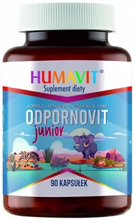 Humavit, Odpornovit Junior Witamina C, D Cynk, 90 Kaps. - Przeziębienie i grypa - miniaturka - grafika 1