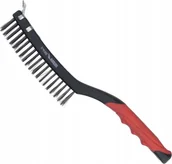 Narzędzia warsztatowe - Dedra Szczotka druciana 3-rzędowa+skrob, stal,340mm, dwumat.uchwyt - miniaturka - grafika 1