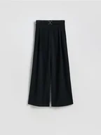 Spodnie damskie - Reserved - Luźne spodnie z klamrą - czarny - miniaturka - grafika 1