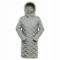 Płaszcze damskie - ALPINE PRO Płaszcz damski jesienno-zimowy Aweda szarozielony r.S - miniaturka - grafika 1