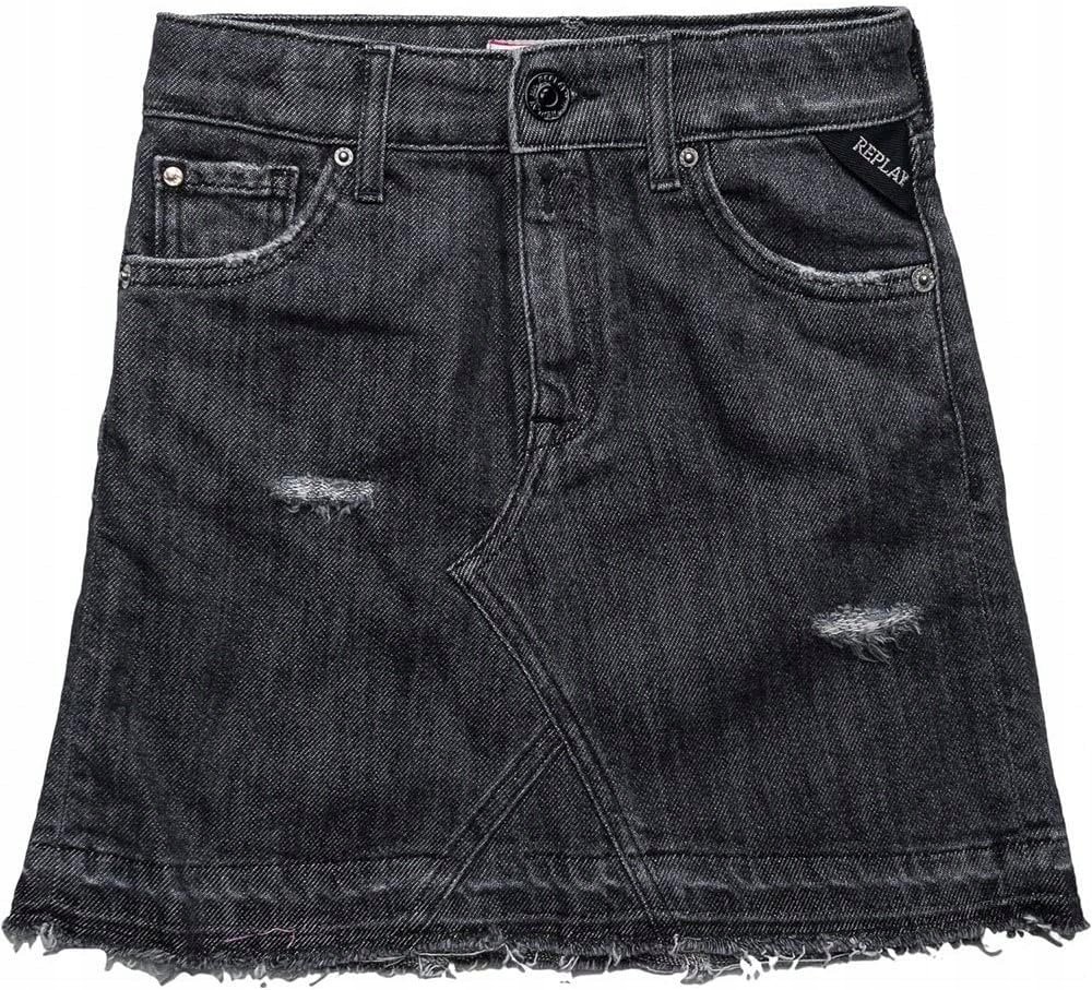 Replay Ołówkowa Spódniczka Z Przetarciami Denim 150 Kyb