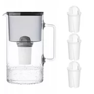 Dzbanki filtrujące - Wessper AquaClassic Crystalline 2,5L Czarny szklany dzbanek filtrujący z 3 wkładami - miniaturka - grafika 1