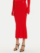 Spódnice - Patrizia Pepe Spódnica midi 8G0423/K9J5-R835 Czerwony Regular Fit - miniaturka - grafika 1