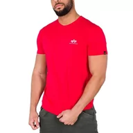 Koszulki męskie - Koszulka Alpha Industries Basic T Small Logo 188505328 - czerwona - miniaturka - grafika 1