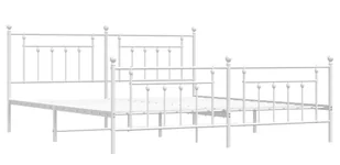 Białe metalowe łóżko małżeńskie 180x200 cm H5-E08 - Łóżka Białe metalowe łóżko małżeńskie 180x200 cm H5-E08 - Łóżka - miniaturka - grafika 1