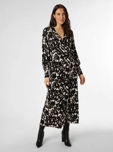 Selected Femme Sukienka damska Kobiety wiskoza czarny|wielokolorowy wzorzysty, 38 - Sukienki - miniaturka - grafika 1