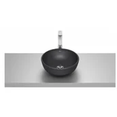Umywalki - ROCA A327C12080 OPTICA Umywalka nablatowa ROUND ER 35 cm CZARNY MAT - miniaturka - grafika 1