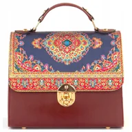 Torebki damskie - Torebka Damska Mała Listonoszka Wizytowa Elegancka Ekoskóra Orientalny Wzór - miniaturka - grafika 1