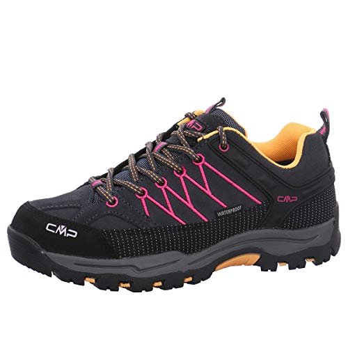 CMP Dziecięce buty Rigel Low Trekking WP, buty unisex dla dzieci i młodzieży, Antracyt Bouganville 54ue, 35 EU