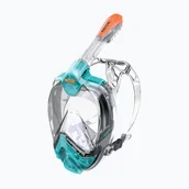 Maski do nurkowania - Maska pełnotwarzowa do snorkelingu SEAC Libera blue clear/orange - miniaturka - grafika 1