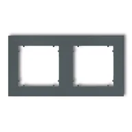 Klawisze i ramki - Karlik Ramka podwójna uniwersalna MINI 28MR-2 grafit 28MR-2 - miniaturka - grafika 1
