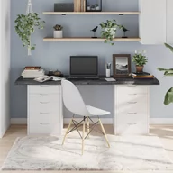 Meble modułowe i akcesoria - vidaXL Blat stołu, ciemnoszary, 180x60x4 cm, lite drewno dębowe - miniaturka - grafika 1