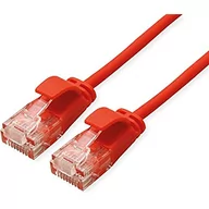 Kable miedziane - Roline UTP PatchCord Cat6a LSOH Slim Red 0.5m - miniaturka - grafika 1